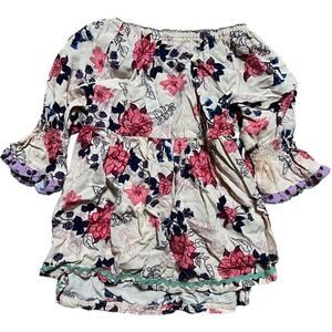 Matilda Jane Pink and White Floral Long Sleeve Dress Size 4T